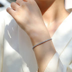 Women's Luxury Fashion Bracelet 925 Sterling Silver Moissanite Sparkling Round Brilliant Cut Moissanite Stones Bracelet