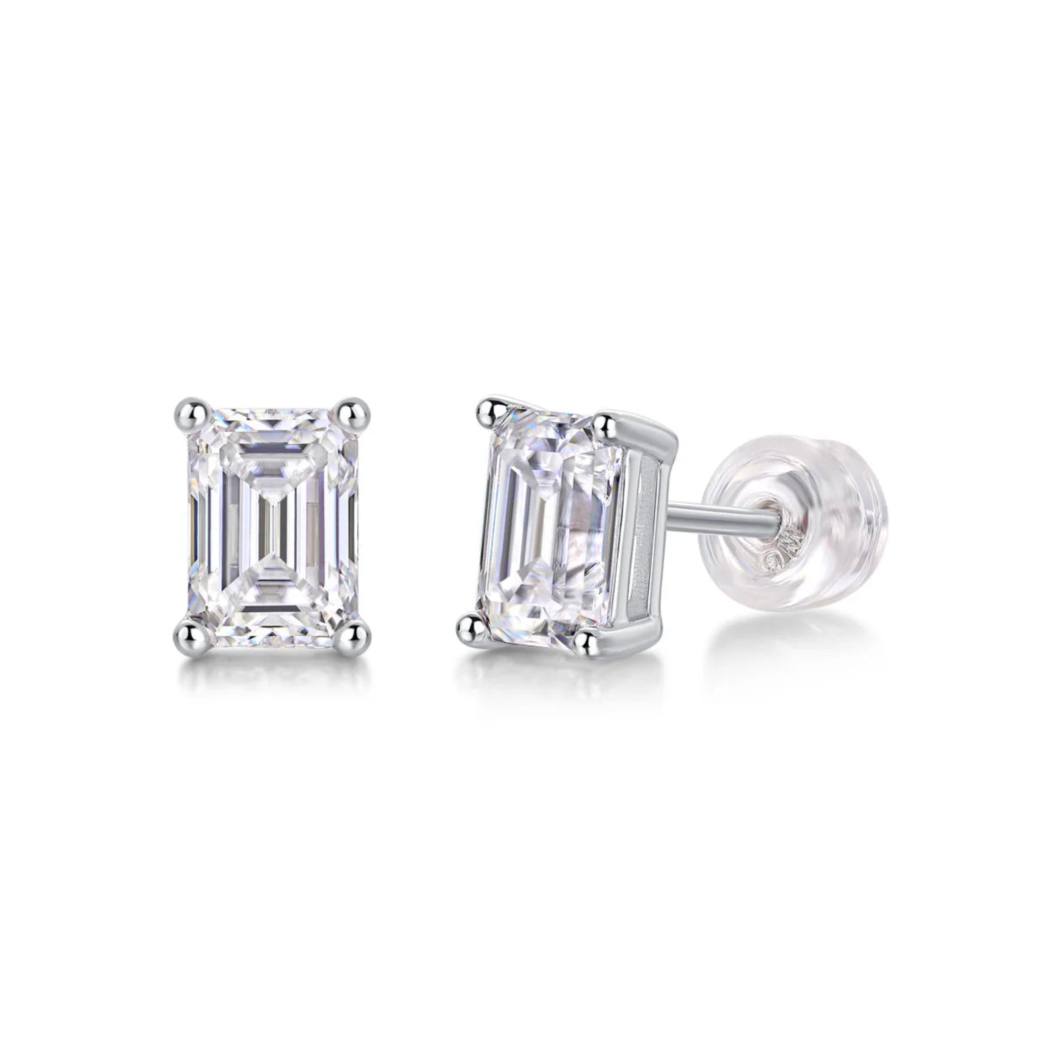Luxe oorbellen voor dames, set van 925 sterlingzilver, moissanite diamanten oorbellen, verguld met 18 karaat goud.