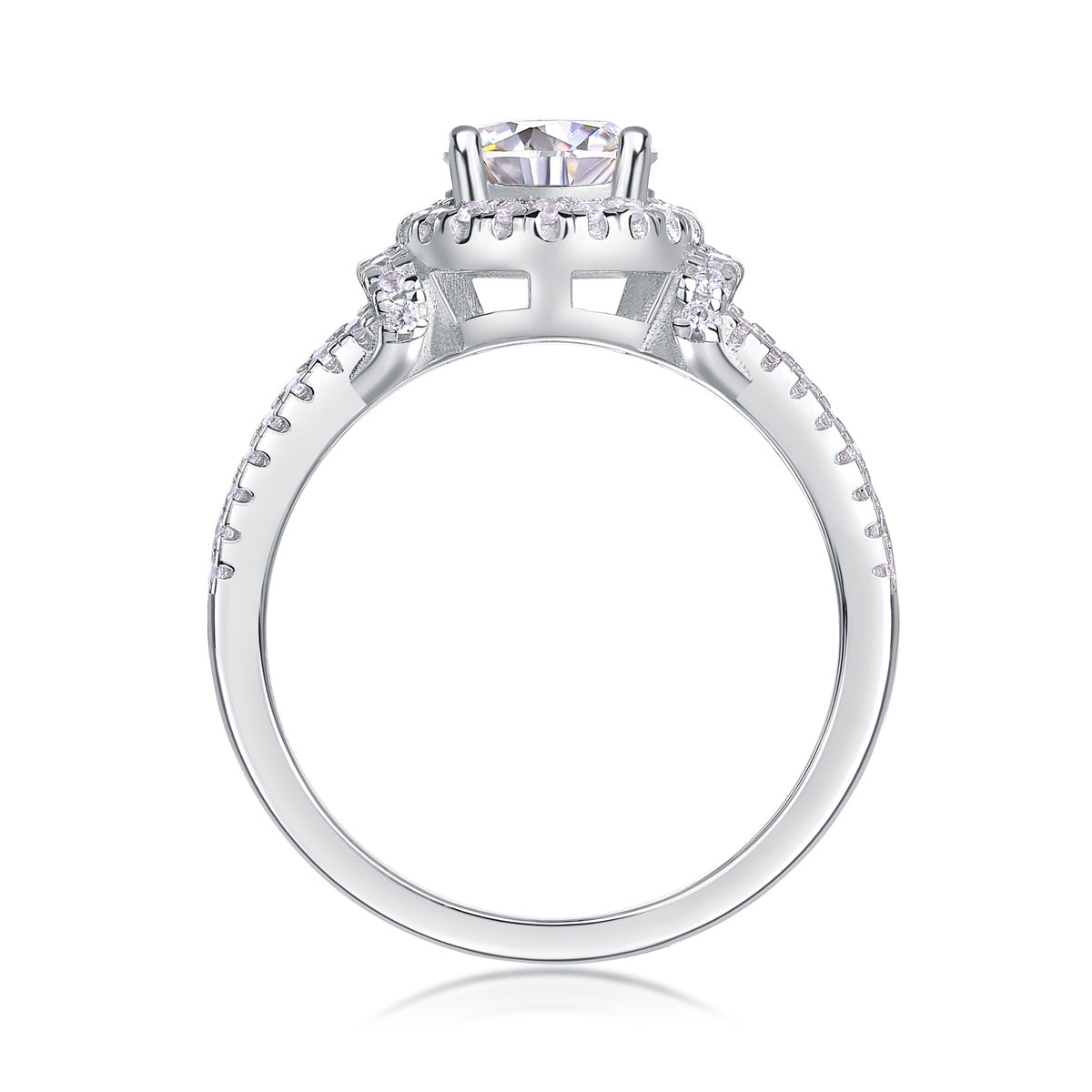 Women's Luxury Ring Moissanite Large Diamond 925 Sterling Silver Alternative Elegant Moissanite Fashion Women's Rings