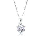 Refreshing Breeze Dancing Luxurious Fashion Diamond Pendant Necklace Set With Mosan Diamond Silver Ornaments
