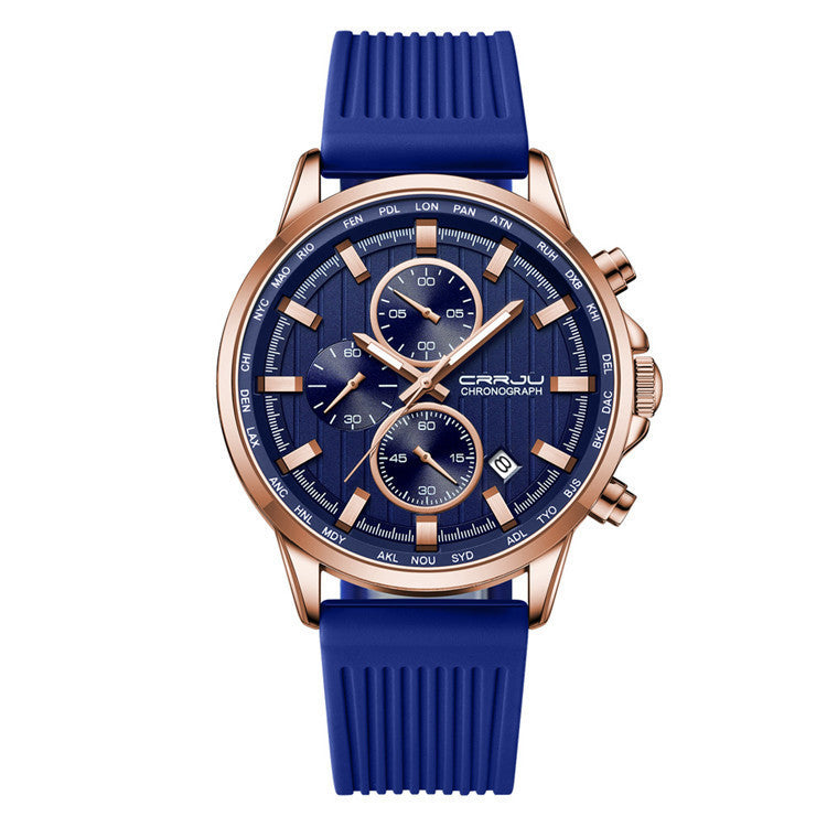 CRRJU 2315 Man Sports Silicon Band Casual Wristwatch - Acquisti Online