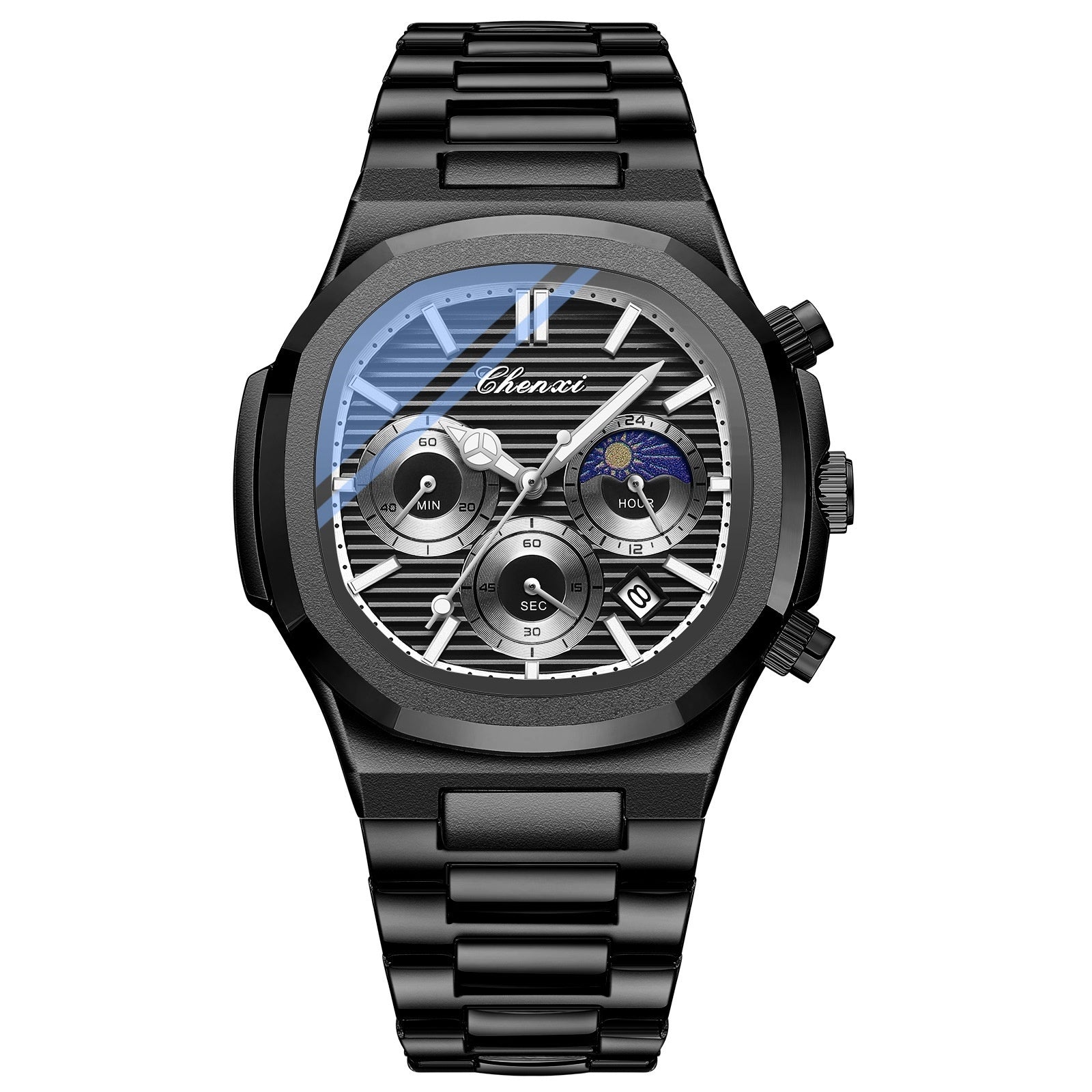 CHENXI Nuovo Orologio da Polso da Uomo Cronografo da Business Orologio da Uomo Militare Marchio Superiore di Lusso Orologio in Acciaio Inossidabile