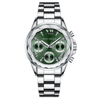 MINI FOCUS Women Luxury Diamond Wristwatch Calendar Stainless Steel Casual Elegent Women Quartz Watches