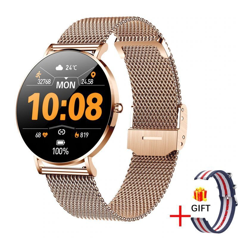 T8 Women's AMOLED Smart Watch Call Remind Ladies Physiologic Function Clock Sport Bracelet Health Track Waterproof Smartwatch