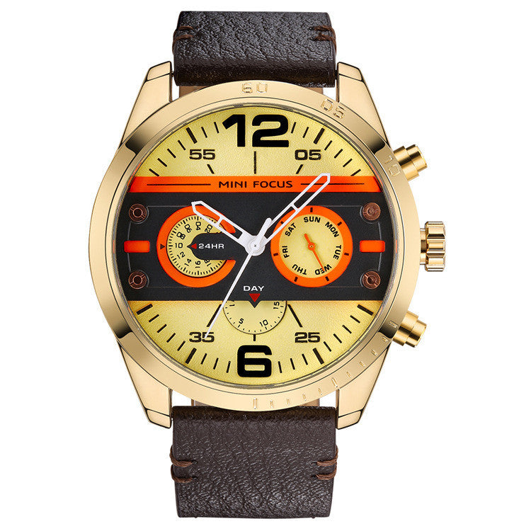 Multifunctioneel waterdicht heren quartzhorloge