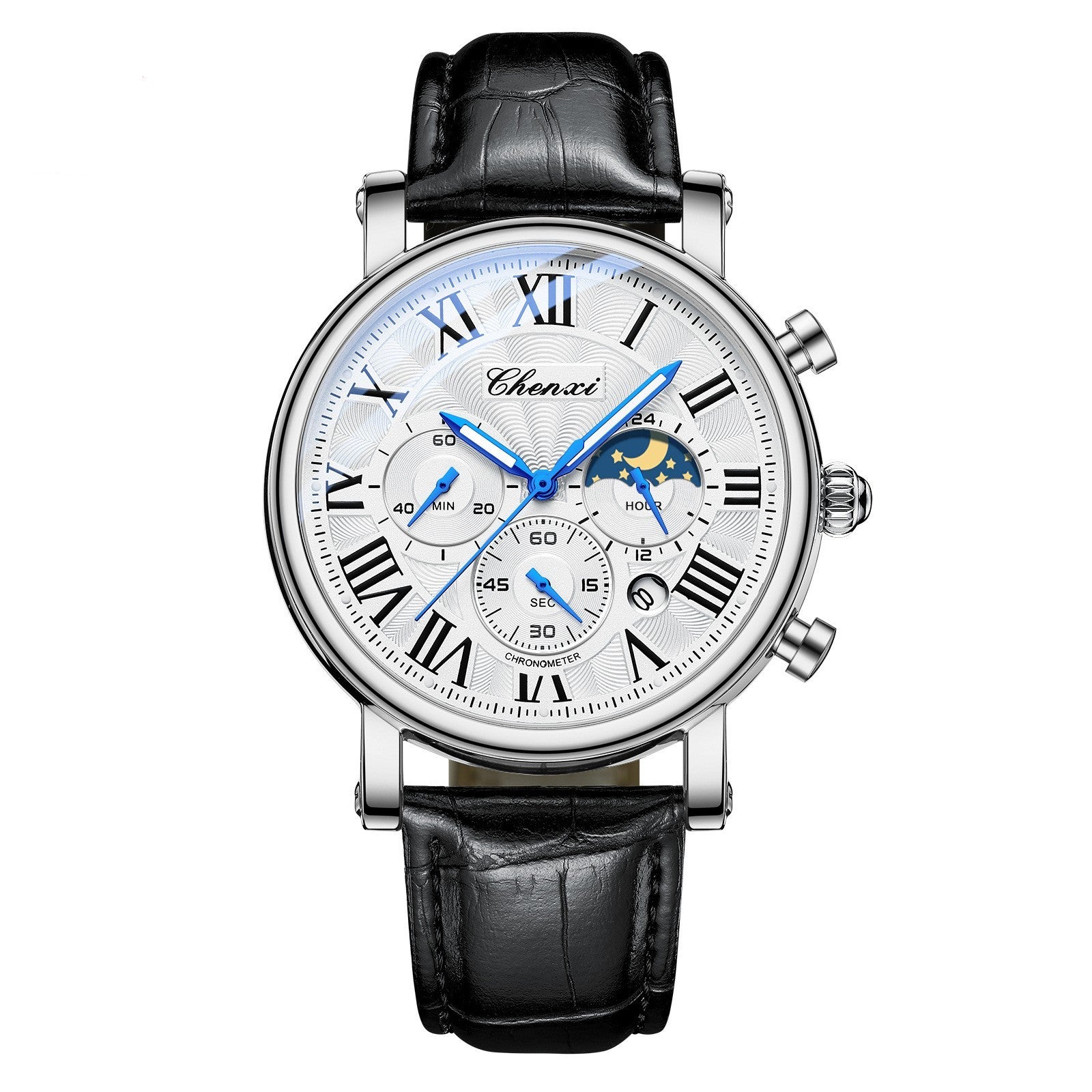Men's Classic Fashion Watch Leather Strap Automatic Quartz Movement Waterproof Man New Fashion 2026 Watch - Acquisti Online