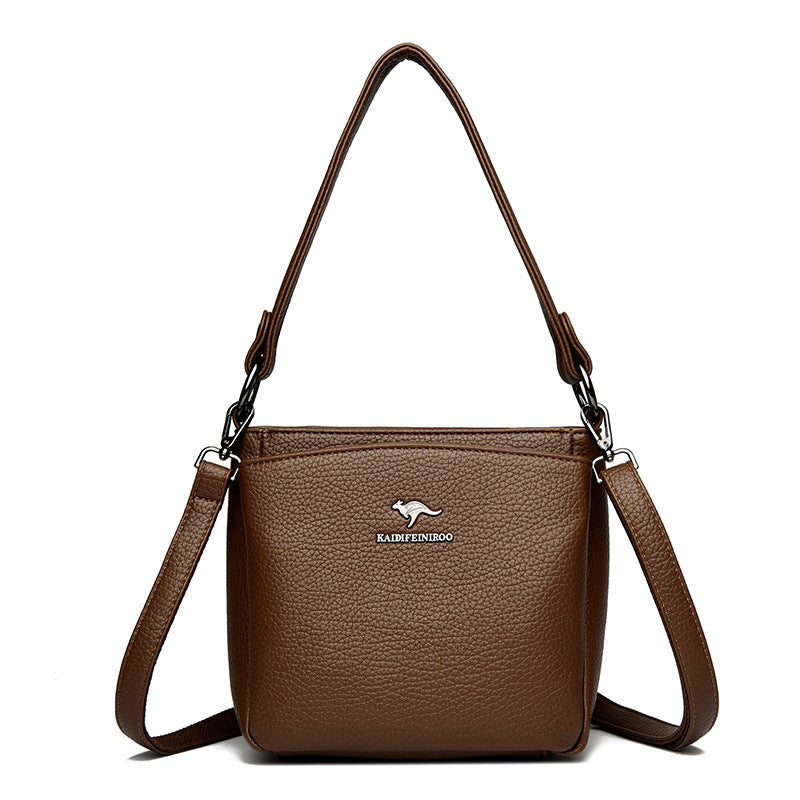 Dames handtas Eenvoudige mode Een schoudertas PU Hand dragen Kleine tas Grote capaciteit Dames handtas