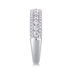 Luxury Fashion Multi-row Diamond Ring With Moissanite Silver Ring