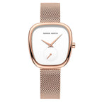 Hannah 2023 HM-1251 Fashion Women's Fine Steel Milan Mesh Belt Quartz Watch Creative Fashionable Women Quartz  Watch