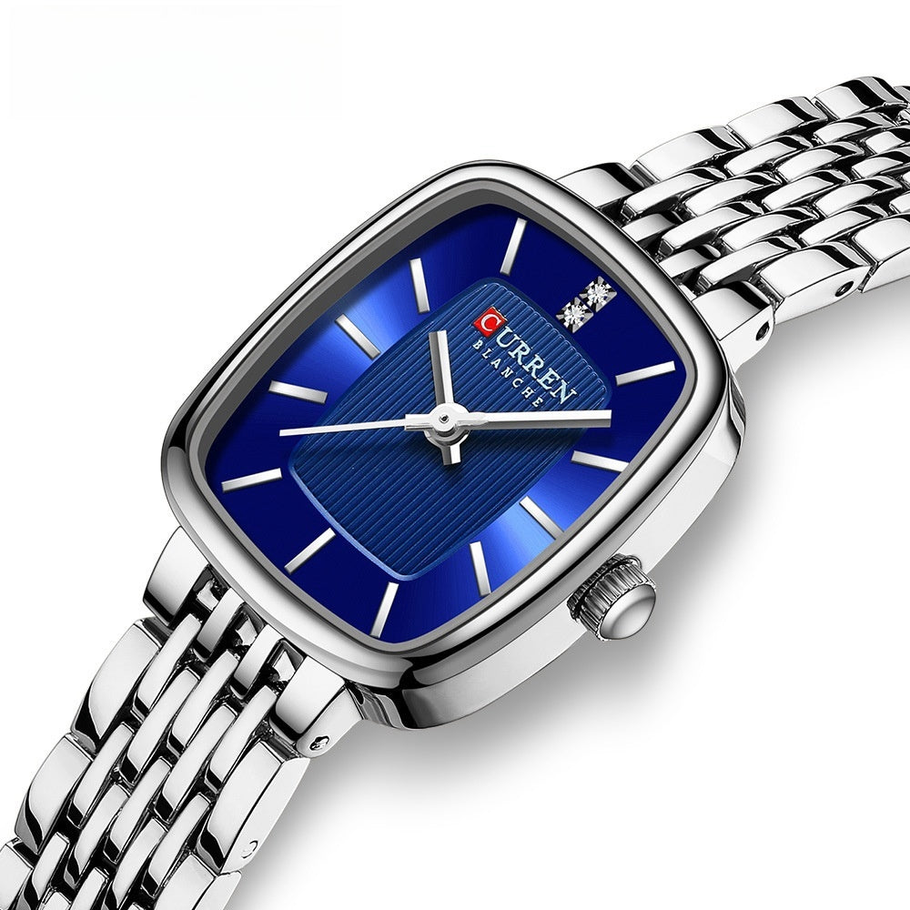 CURRN 9093 Women's Luxury Quartz Watch Fashion Leisure Diamond Simple Steel Strip Women Quartz Wristwatch