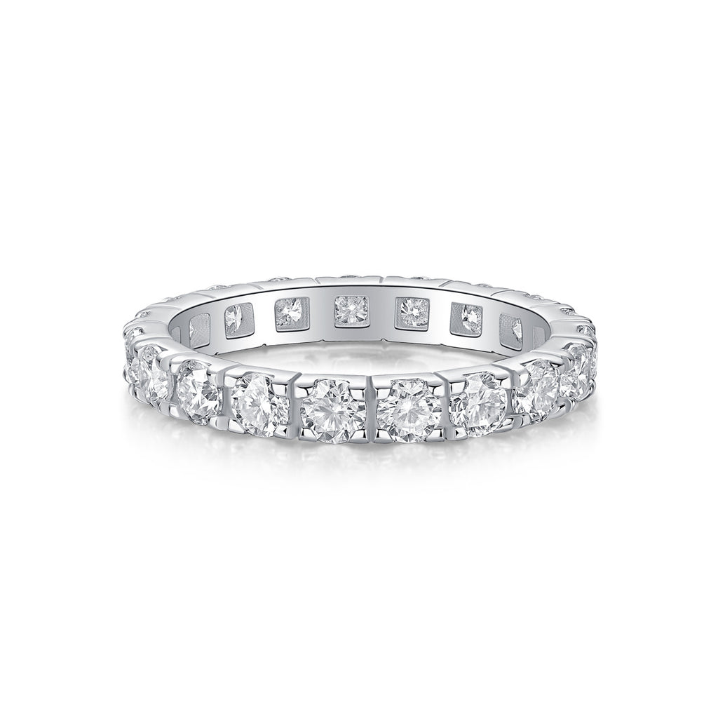 Starry Sky Diamond Ring Luxury Fashion Set Moissanite Silver Ring