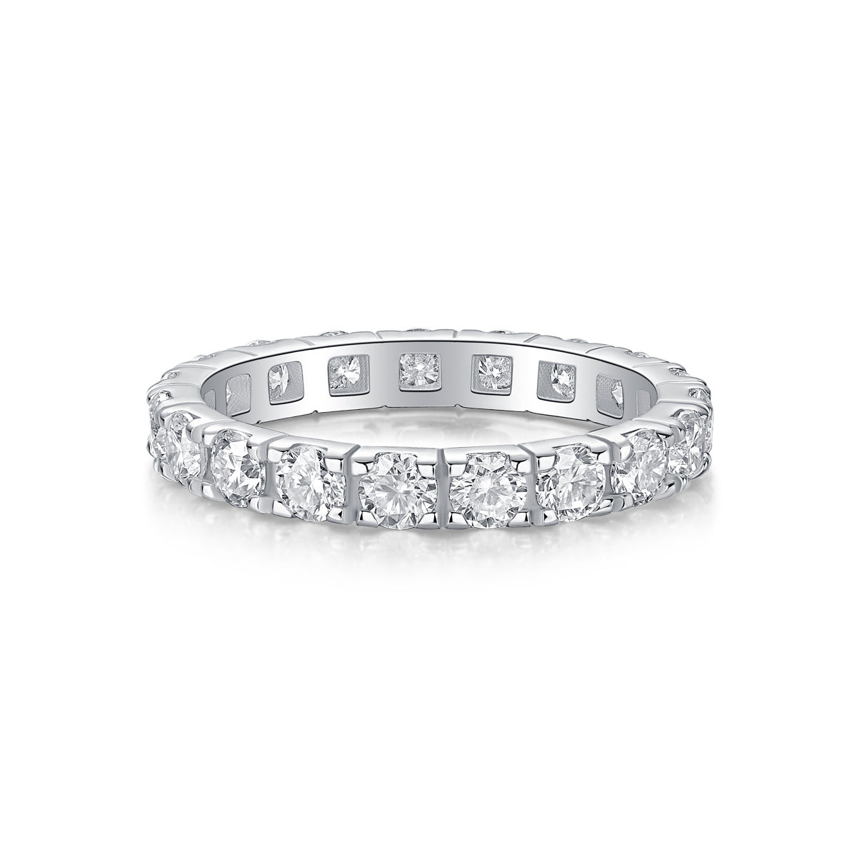 Starry Sky Diamond Ring Luxury Fashion Set Moissanite Silver Ring