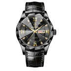 BINBOND Top Brand Luxury Fashion Men's Quartz Watch Waterproof Week Date Watch Men's Sports Watch Stainless Steel Quartz Wristwatch Genuine Leather Men's Waterproof Leisure watch