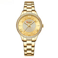CURREN Topmerk Mode Dames Quartz Horloges Roestvrijstalen Band Strass Dames Quartz Polshorloge