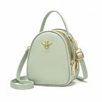 Women's Retro Shoulder Bag Bee Small Round Bag Versatile Crossbody bag Multi Pocket Women's Fashion Crossbody Bag