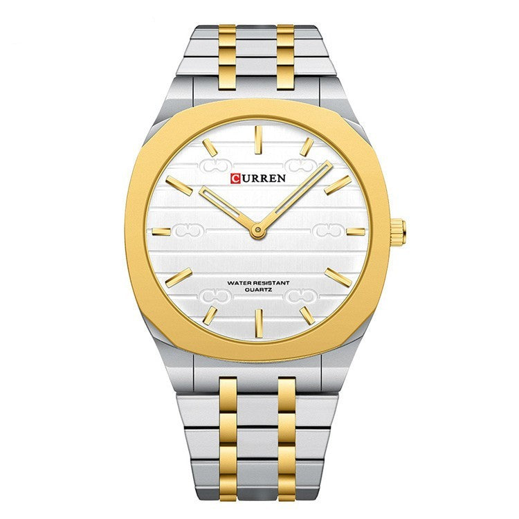 CURREN Fashion Mens Watches Ultra Thin Quartz Watch Men Casual Slim Mesh Steel Waterproof Watch Relogio Masculino