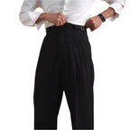 Autumn Paris Buckle Double Knife Suit Pants Men's