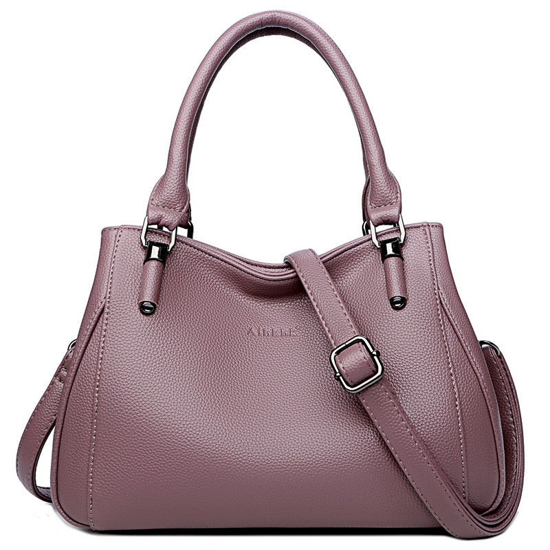 Women's Simple Casual Soft Leather Crossbody Shoulder Bag