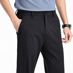 Men's Casual Pants Spring Ice Silk Elastic