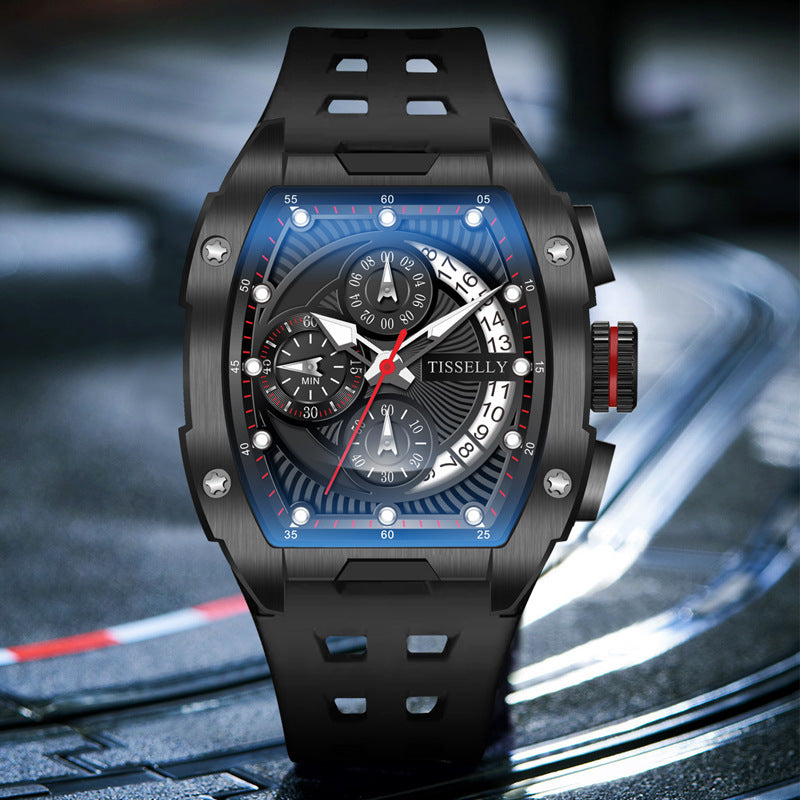 TISSELLY TIS6622 Man Waterproof Barrel-shaped Watch - Acquisti Online