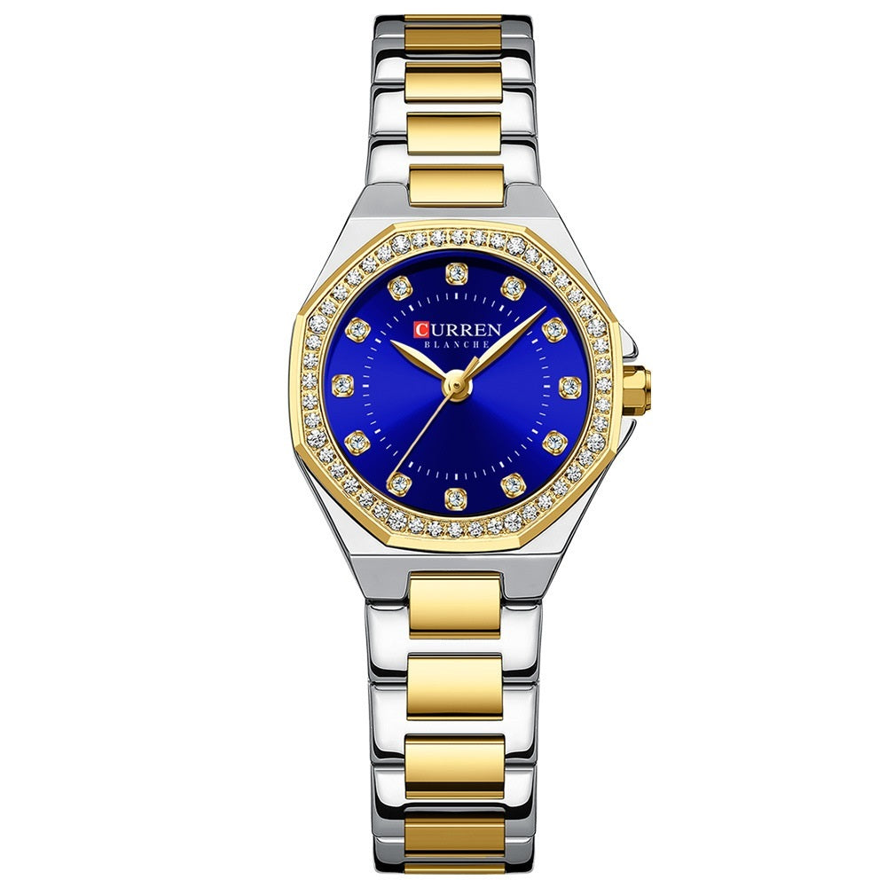 CURREN 9100 Women's Luxury Quartz Watch Waterproof Stainless Steel Rhinstone Crafted Quartz Wrist Watches - Acquisti Online
