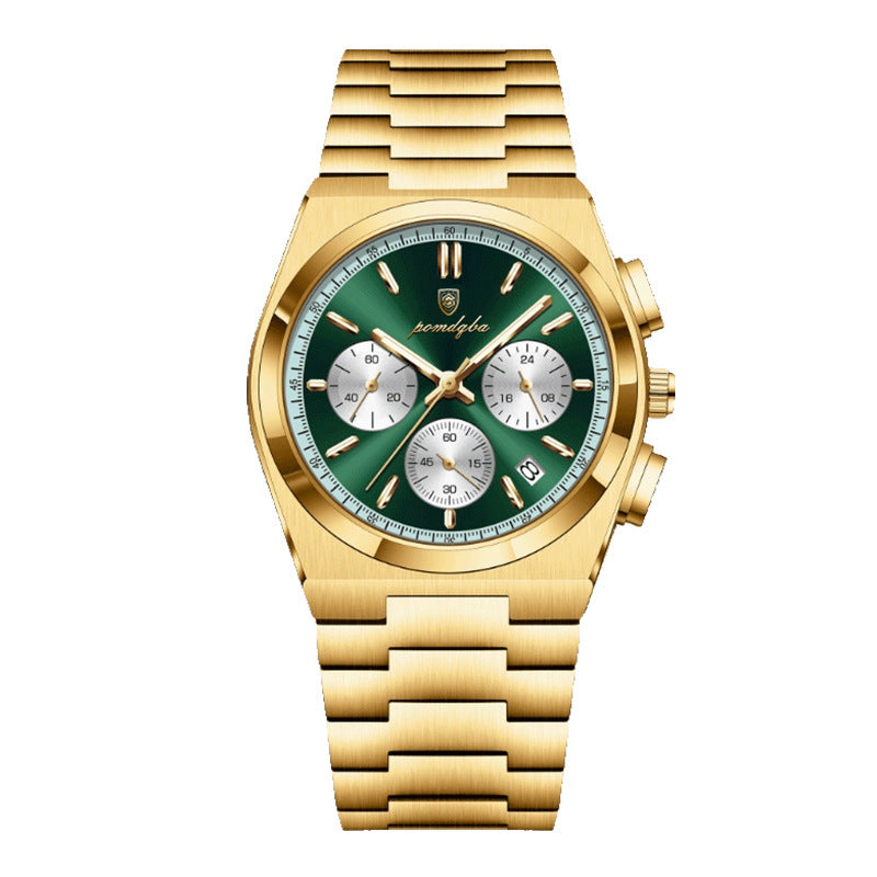POEDAGAR Men's Luxury Quartz Watch Chronograph Luminous Date Waterproof Men's Watches