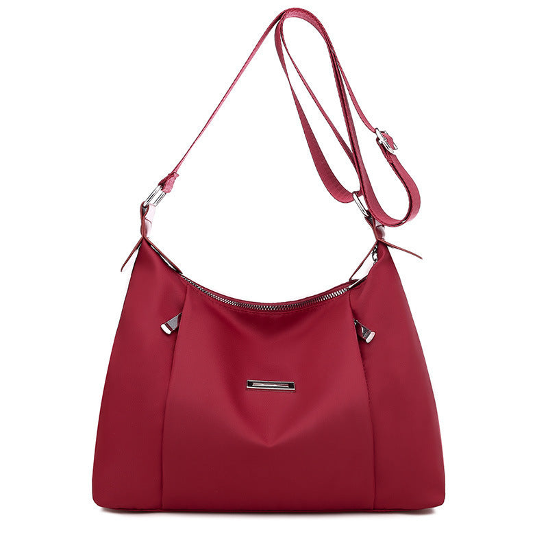 Modieuze schoudertas voor dames, grote capaciteit, Oxford stoffen handtas, ritsvak, crossbodytas voor dames