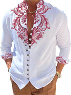 3D Printed Shirt Cardigan Casual Top Men's Shirt