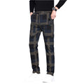 Modieuze casual broek voor heren, geruite casual broek, bijpassende kleding, polyestervezel, middelhoge taille, niet elastisch, herenbroek