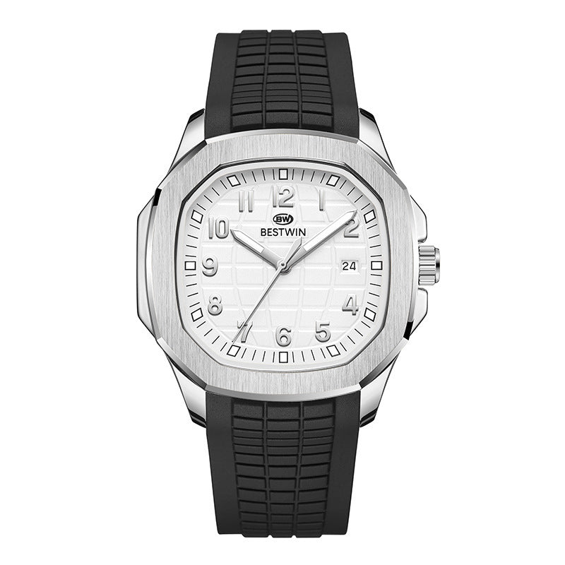 Fashion Sports Silicone Strap Alloy Men's Watch