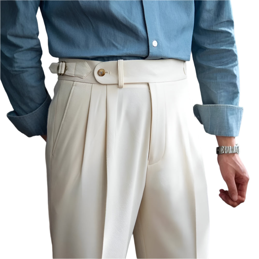Men's Fashionable Casual Pants British Style Polyester Fiber Straight  Business Formal Fashion Men's Casual Pants - Acquisti Online