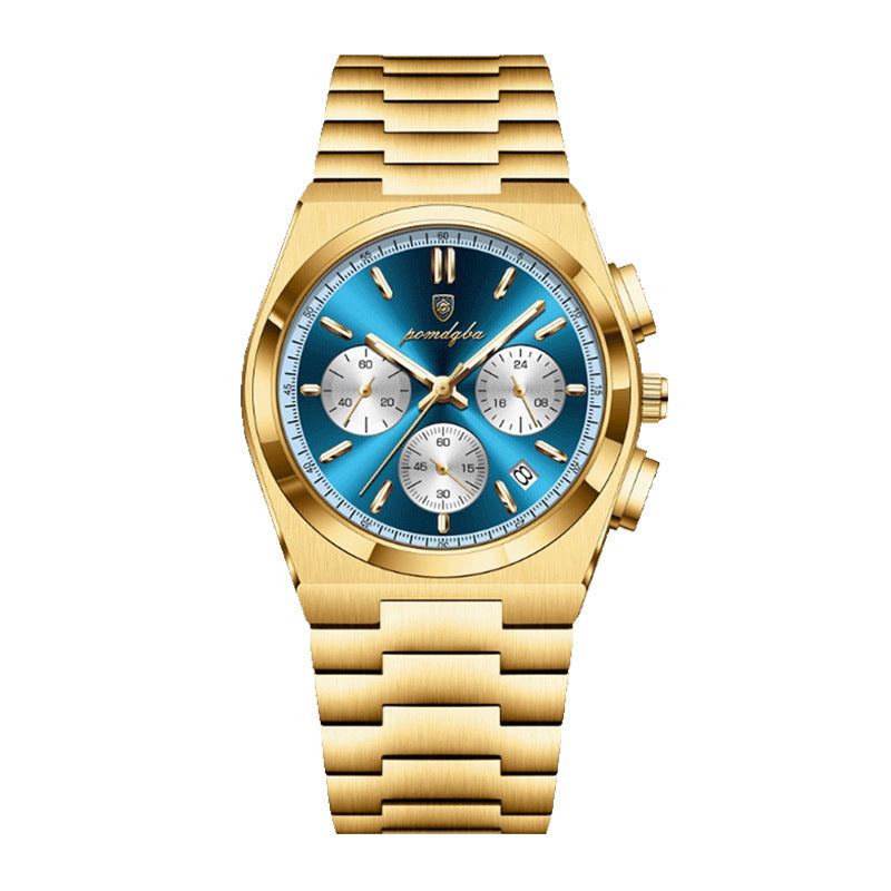 Orologio al quarzo di lusso da uomo POEDAGAR, cronografo, data luminosa, impermeabile, orologi da uomo