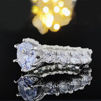 Simple Women's Diamond Copper Set Zircon Ring - Acquisti Online