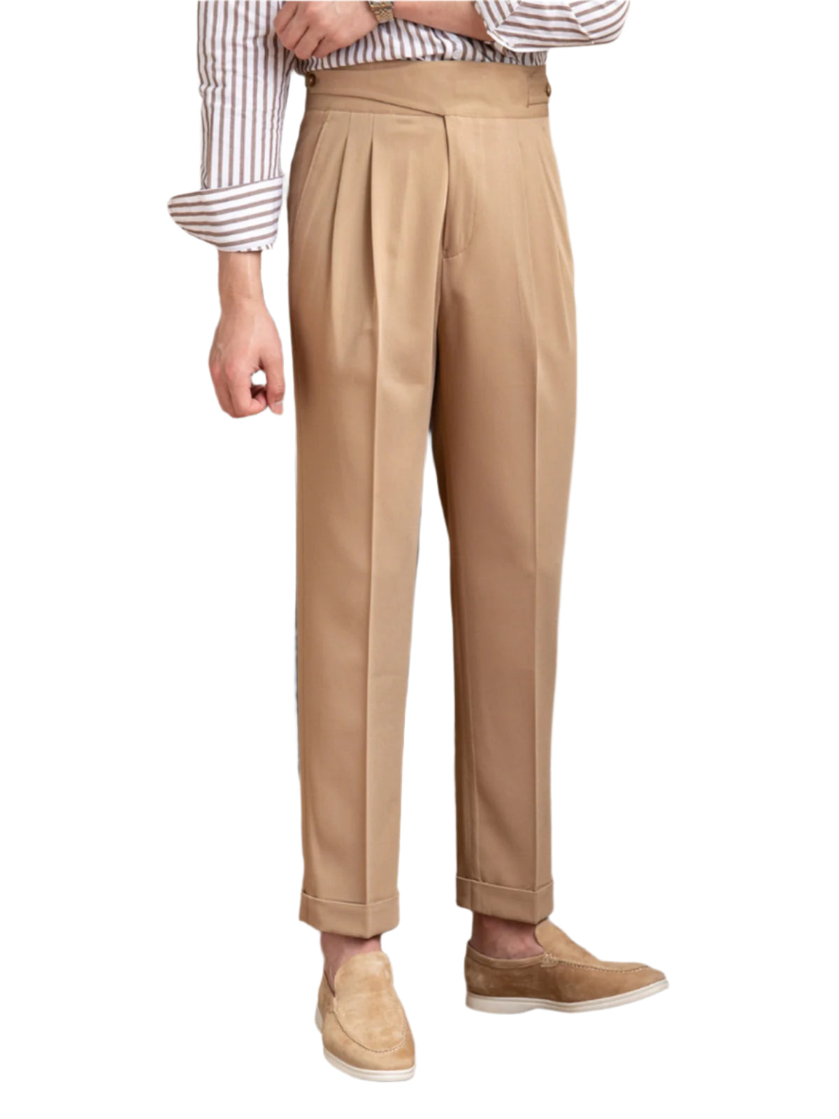 Men's Fashionable Business Casual Formal Pants Commuter Suit Casual Suit Italian High Waist Straight-leg Men's Pants