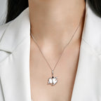 Dispersed Heart Pendant Original Sentimental Ins Style S925 Silver Sweater Chain