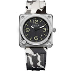 Orologio da polso alla moda con quadrante quadrato grande e meccanismo automatico