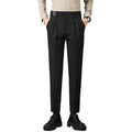 Heren modieuze zakelijke casual formele broeken micro-elasticiteit midden taille herenbroeken slim fit heren casual broeken