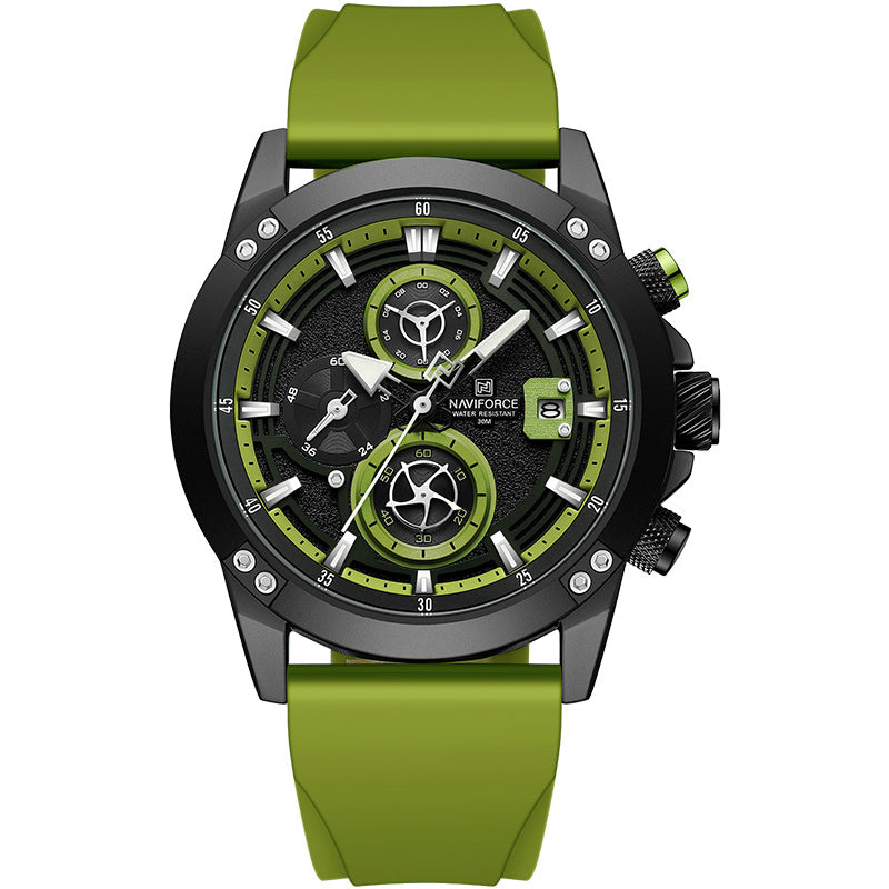 NAVIFORCE Original Men Watch Sport Army Wristwatch Top Brand Luxury Military Chronograph Calendar Quartz Men's Watch
