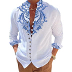 3D Printed Shirt Cardigan Casual Top Men's Shirt