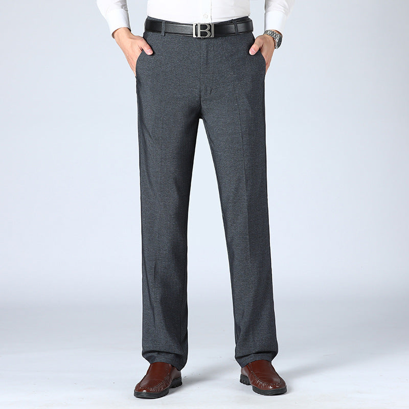 Men's Straight-leg Pants Loose High Waist Suit Pants - Acquisti Online
