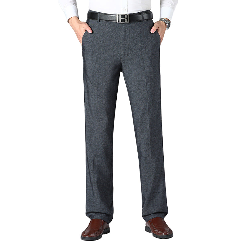 Men's Straight-leg Pants Loose High Waist Suit Pants - Acquisti Online