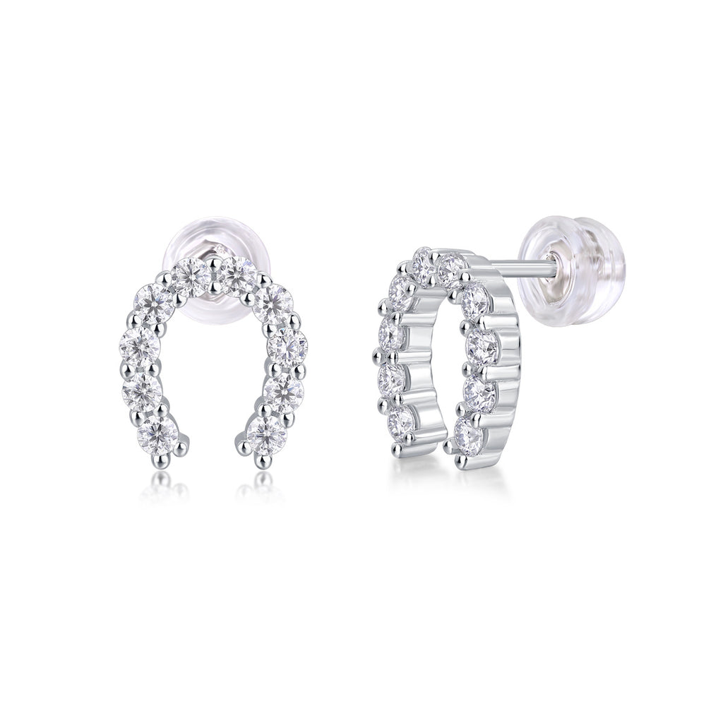 Keep Happiness Diamond Set Moissanite Zilveren Oorbellen Luxe Mode Diamanten Oorbellen Stud Oorbellen 