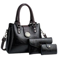 Women's Fashion Simple Large Capacity Shoulder Messenger Handbag Three-piece Set - Acquisti Online