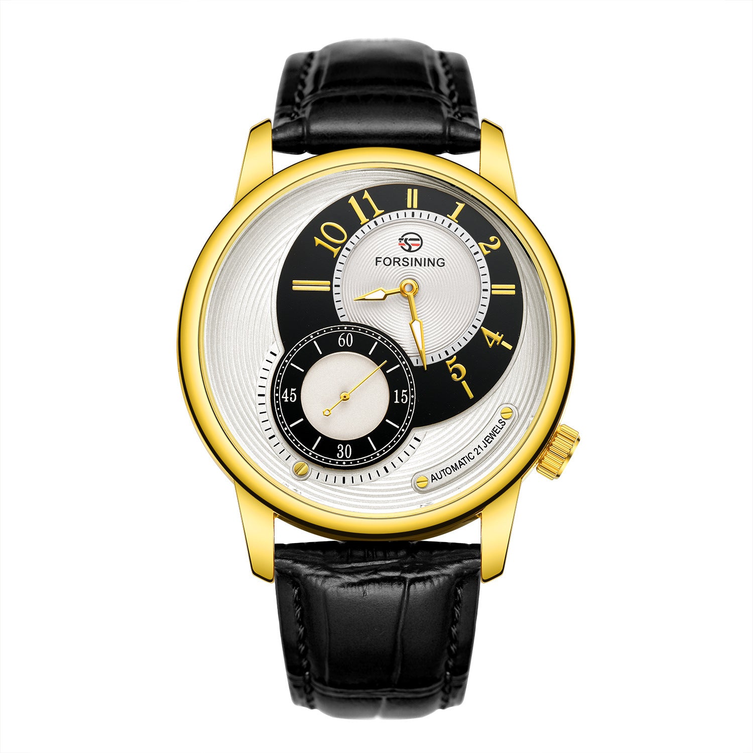Men's FORSINING New Men's Watches Fashion Luxury Brand Genuine Leather Classic Wristwatches - Acquisti Online