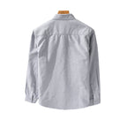 Men's Fashionable Casual Shirt Solid Color Pure Cotton British-Style Oxford Long-sleeved Shirt Men's Casual Shirt