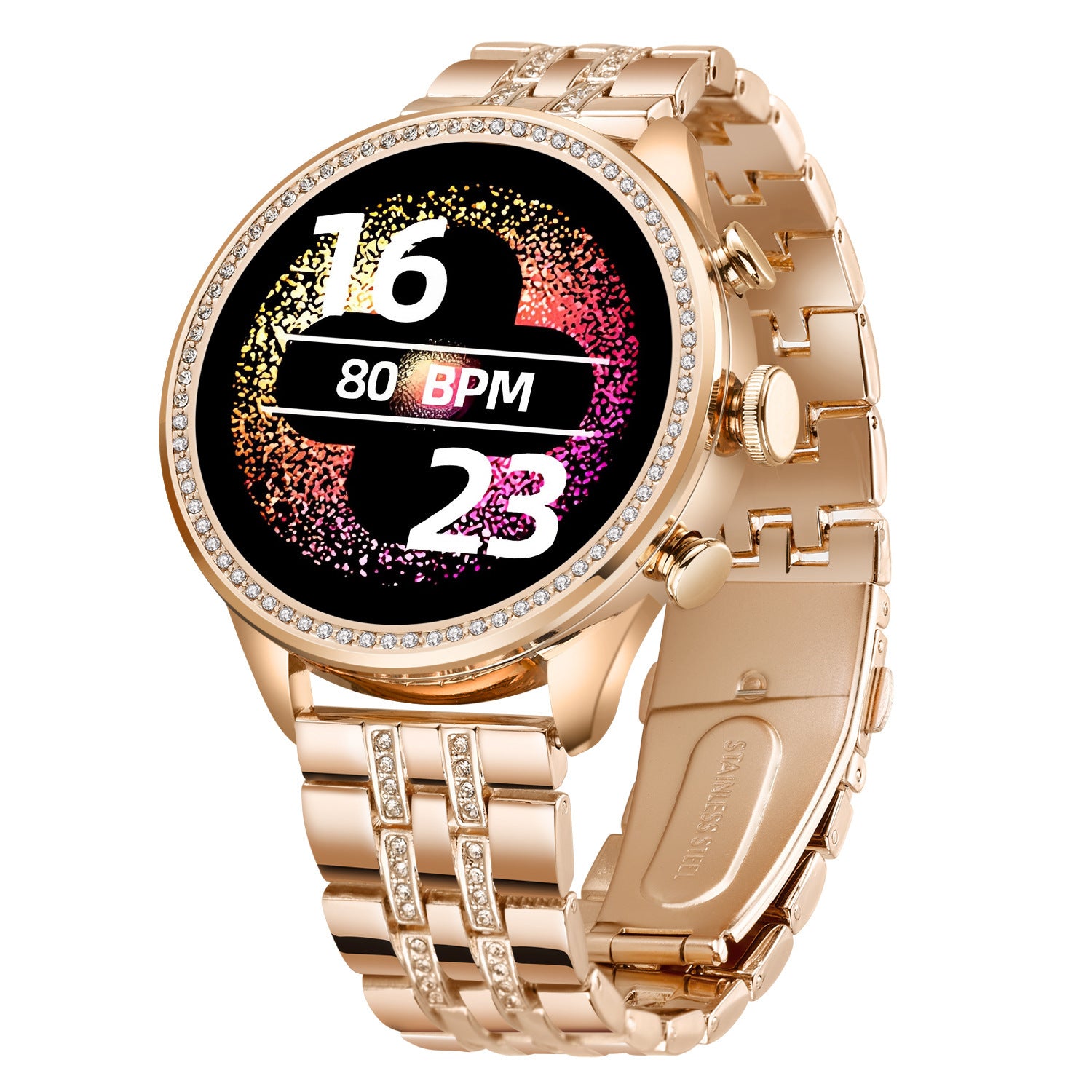 Orologio intelligente alla moda da donna, orologio con chiamata Bluetooth, monitoraggio della frequenza cardiaca, telefono intelligente con tutte le notifiche