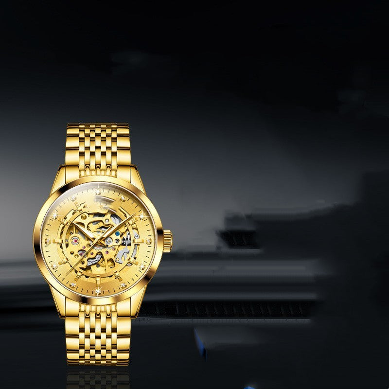 Orologio da uomo completamente automatico meccanico con cassa cava