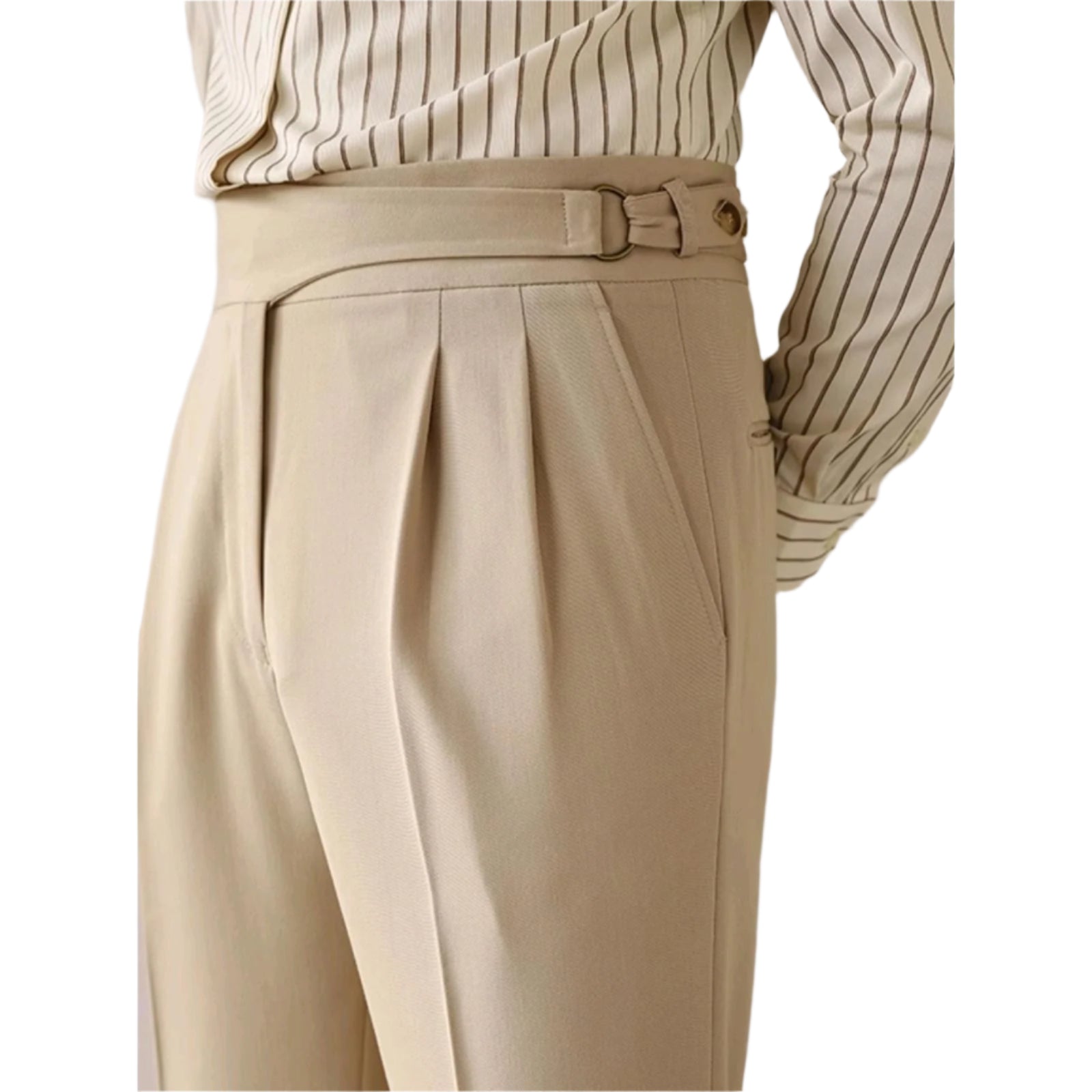 Men's High Waist Slim Fit Business Men's Casual Pant