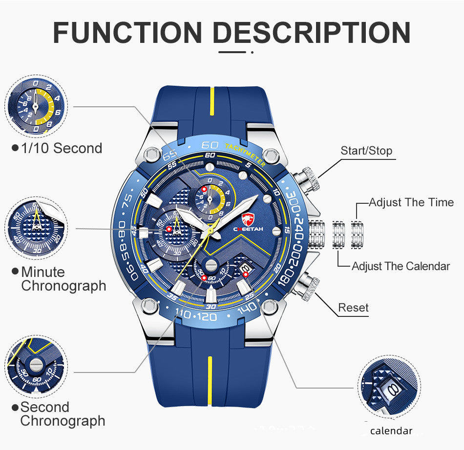 Orologio sportivo cronografo da uomo CHEETAH CH-1606
