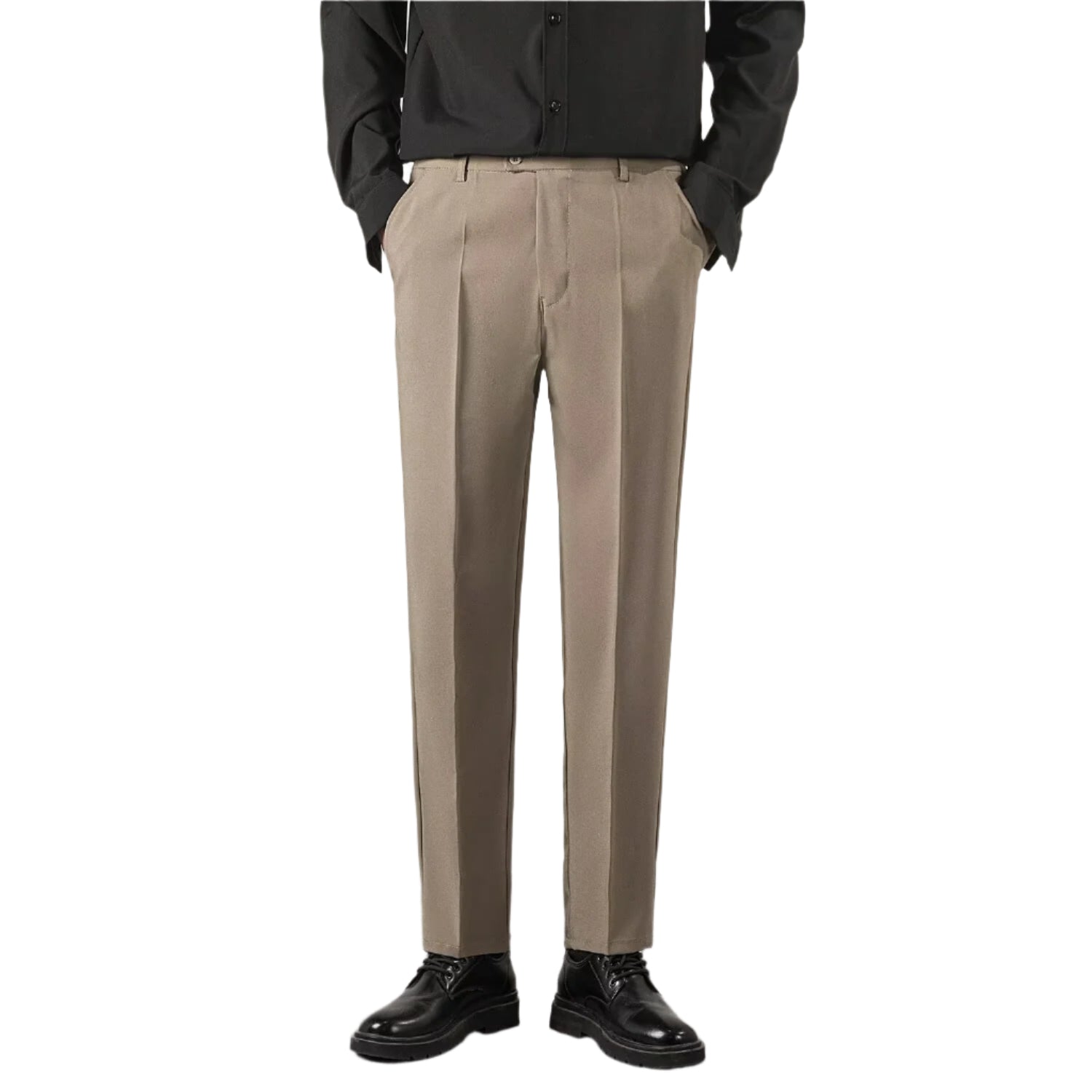 Men's Fashion Casual Suit Pants Straight Suit Pants Cropped Business Casual Sagging Leisure Men's Casual Formal Pants